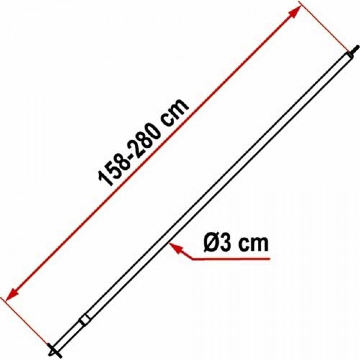 Door Pole Privacyroom- ja Zip:ille ryhmässä Etuteltat & Markiisit / Markiisit / Matkailuvaunu Markiisit / Lisävarusteet Matkailuvaunun Markiiseihin / Lisävarusteet Caravanstore @ Campmarket (65952)