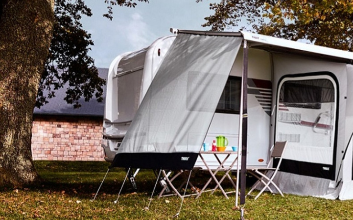 Thule Sun Blocker Sivupaneeli G2 ryhmässä Etuteltat & Markiisit / Markiisit / Matkailuvaunu Markiisit / Päädyt & Etupaneelit Matkailuvaunun Markiiseihin / Sivut & Etupaneelit Thule / Omnistor @ Campmarket (66156)