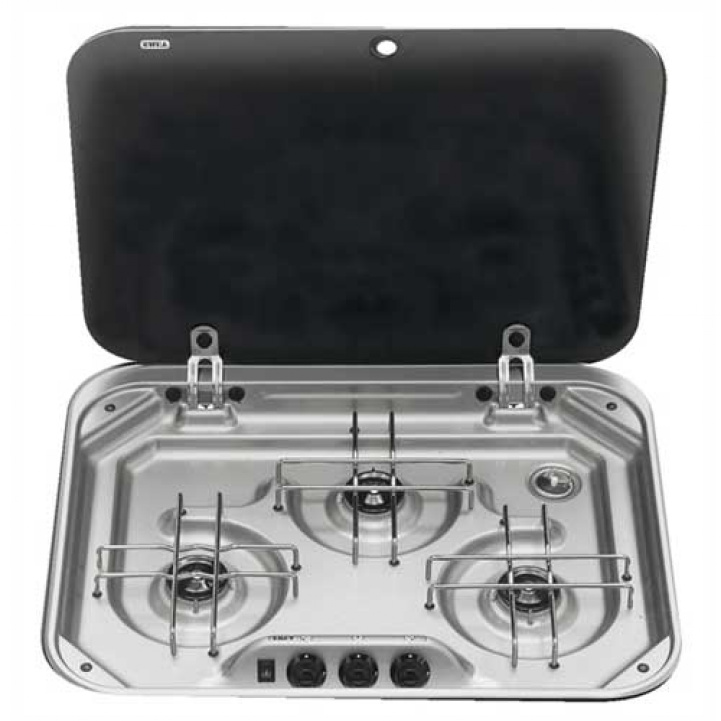 Liesi SMEV 3-liekkinen Lasikannella ryhmässä Kotitalous & Keittiö / Pesualtaat & Keittotasot @ Campmarket (66316)