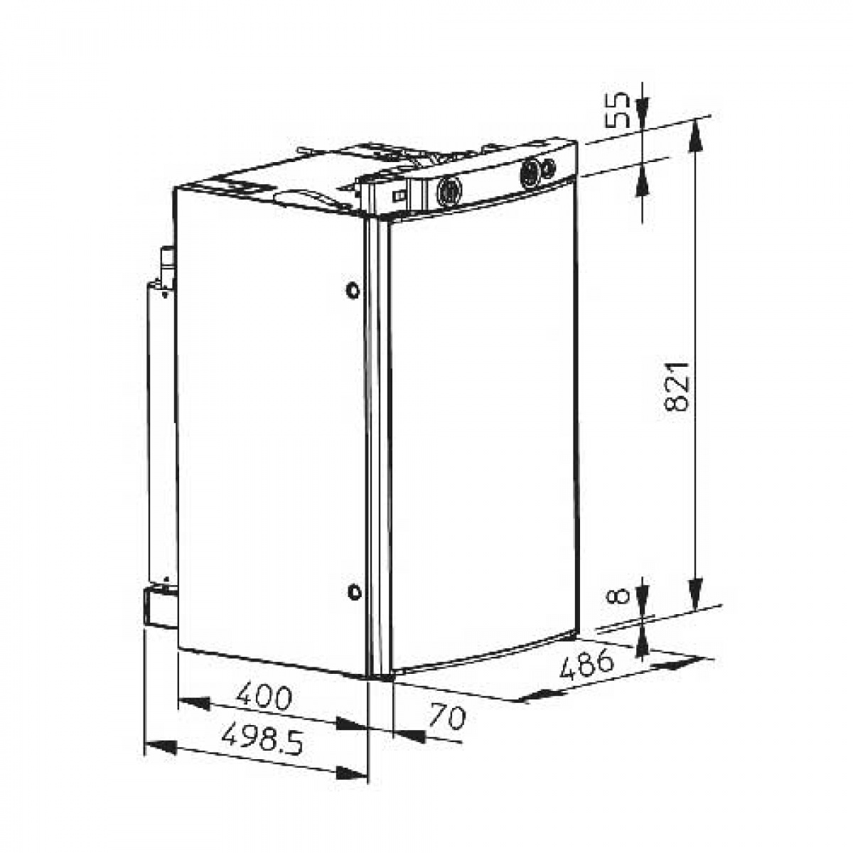 Dometic RM 8401 MES 95L ryhmässä Matkailuvaunu & Matkailuauto / Lämmitys & Ilmastointi / Jääkaapit & Kylmälaukut / Absorptiojääkaappi @ Campmarket (66334)