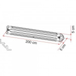 Fiamma Garage Bar, Kulma-Asennus 2 kpl