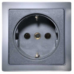 Pistorasia 230V Harmaa/Kromi
