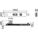 Sivuvalo Hella 12V 135x23 mm