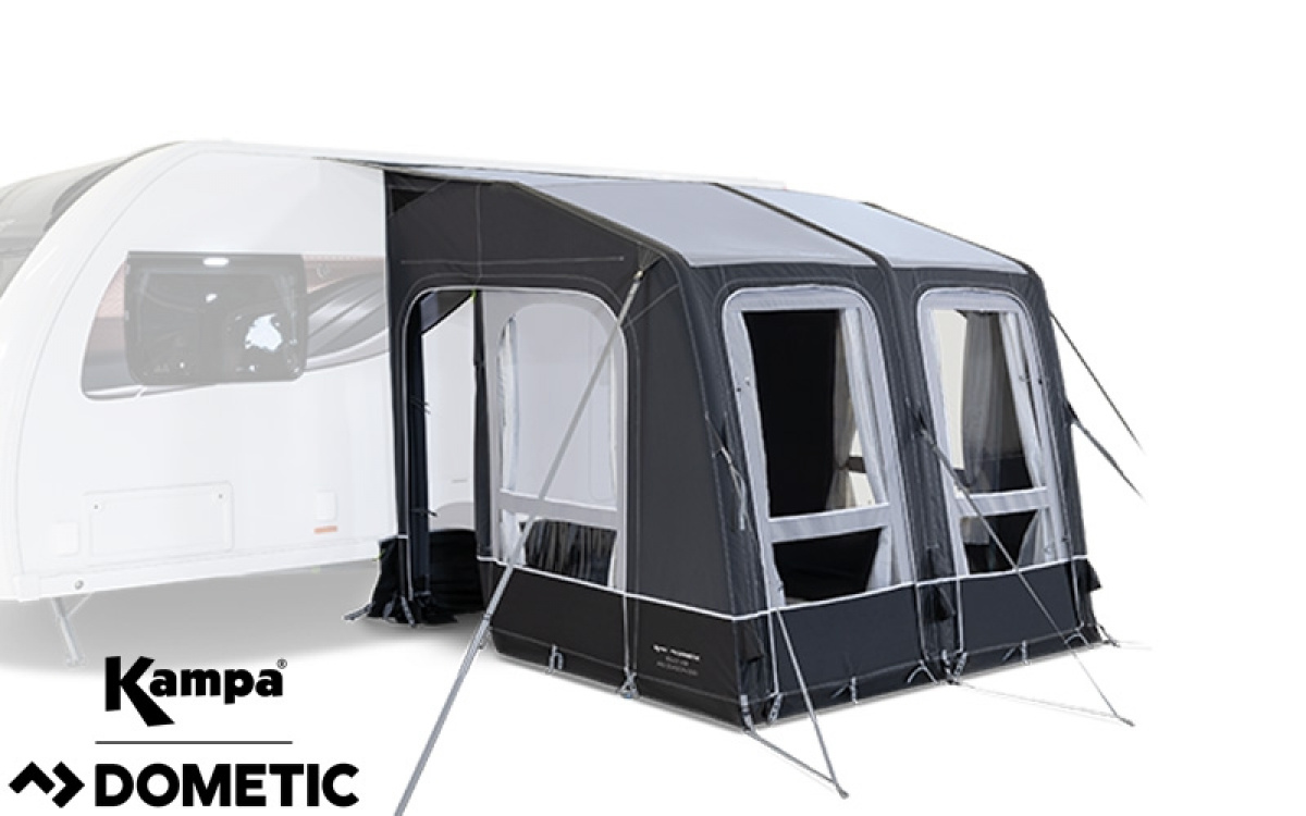 Kampa Dometic Rally Air Pro 260 All Season Matkailuvaunulle ryhmässä Etuteltat & Markiisit / Asuntovaunun Etuteltat / Ilmateltat / Dometic Asuntovaunu Ilmateltat @ Campmarket (69556)