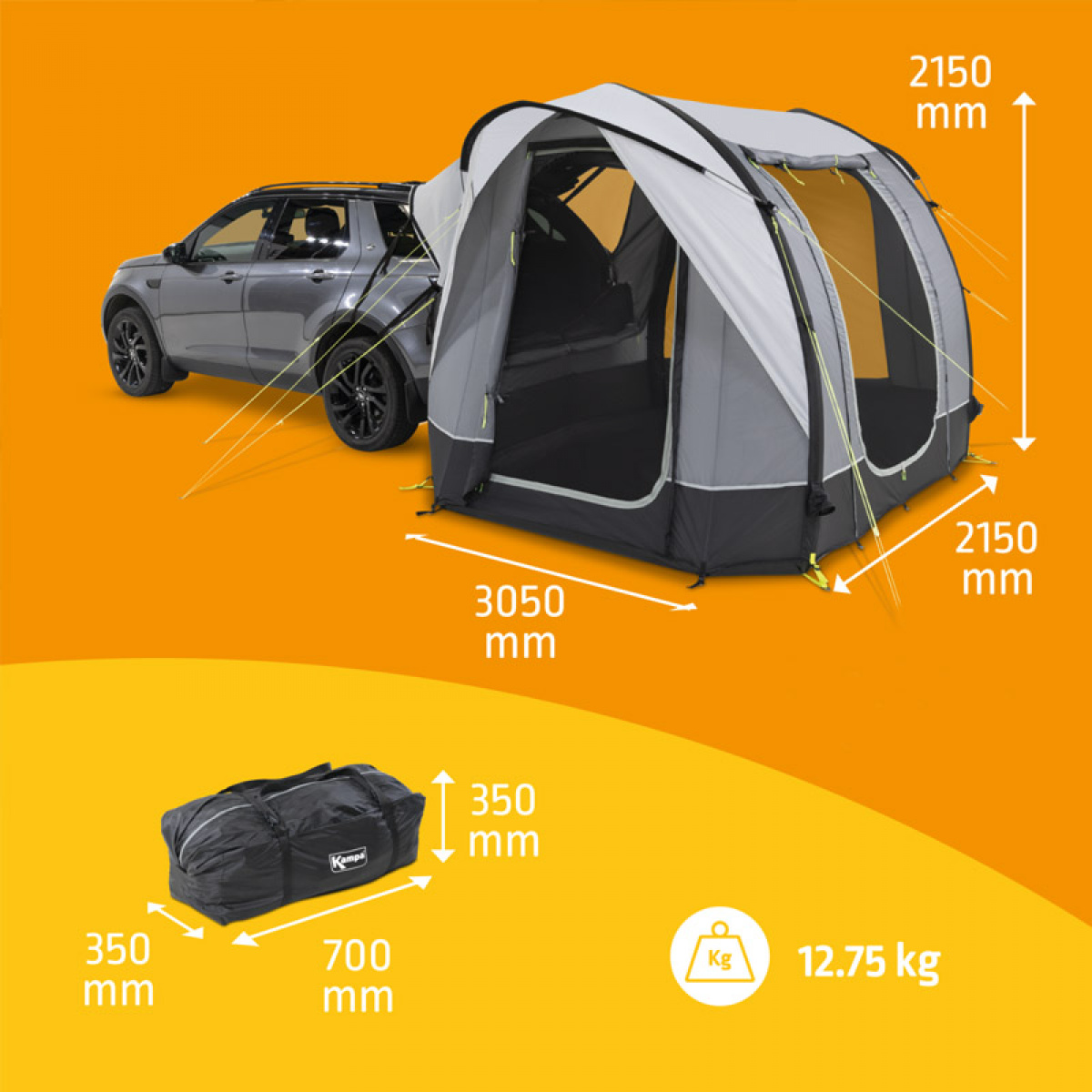 Kampa Tailgater Air 300 ryhmässä Etuteltat & Markiisit / Muut Teltat @ Campmarket (70110)