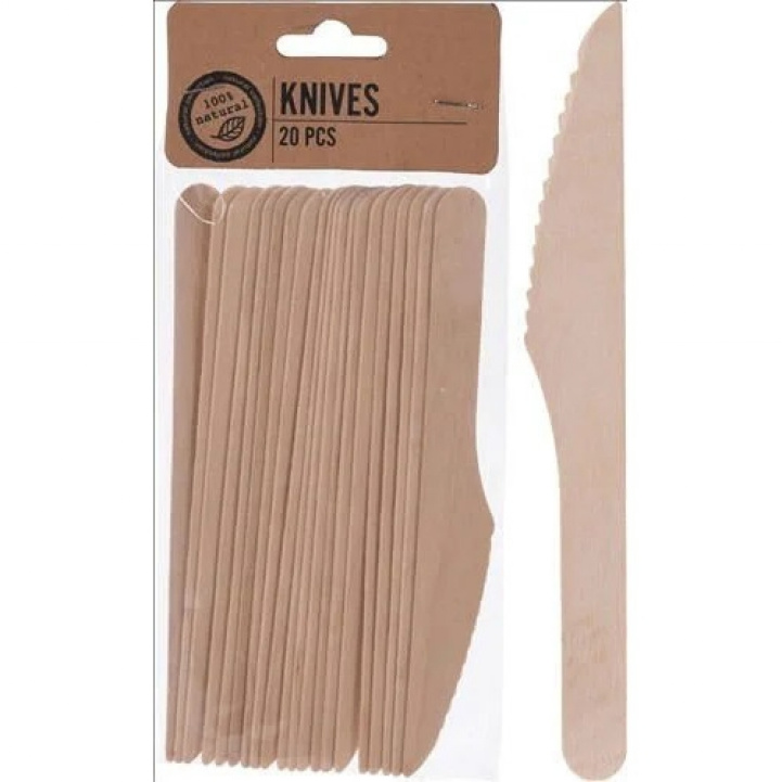 Eco Kertakäyttöiset Veitset 20kpl Puusta ryhmässä Kotitalous & Keittiö / Tarjoilu / Kertakäyttö Tuotteet @ Campmarket (70177)