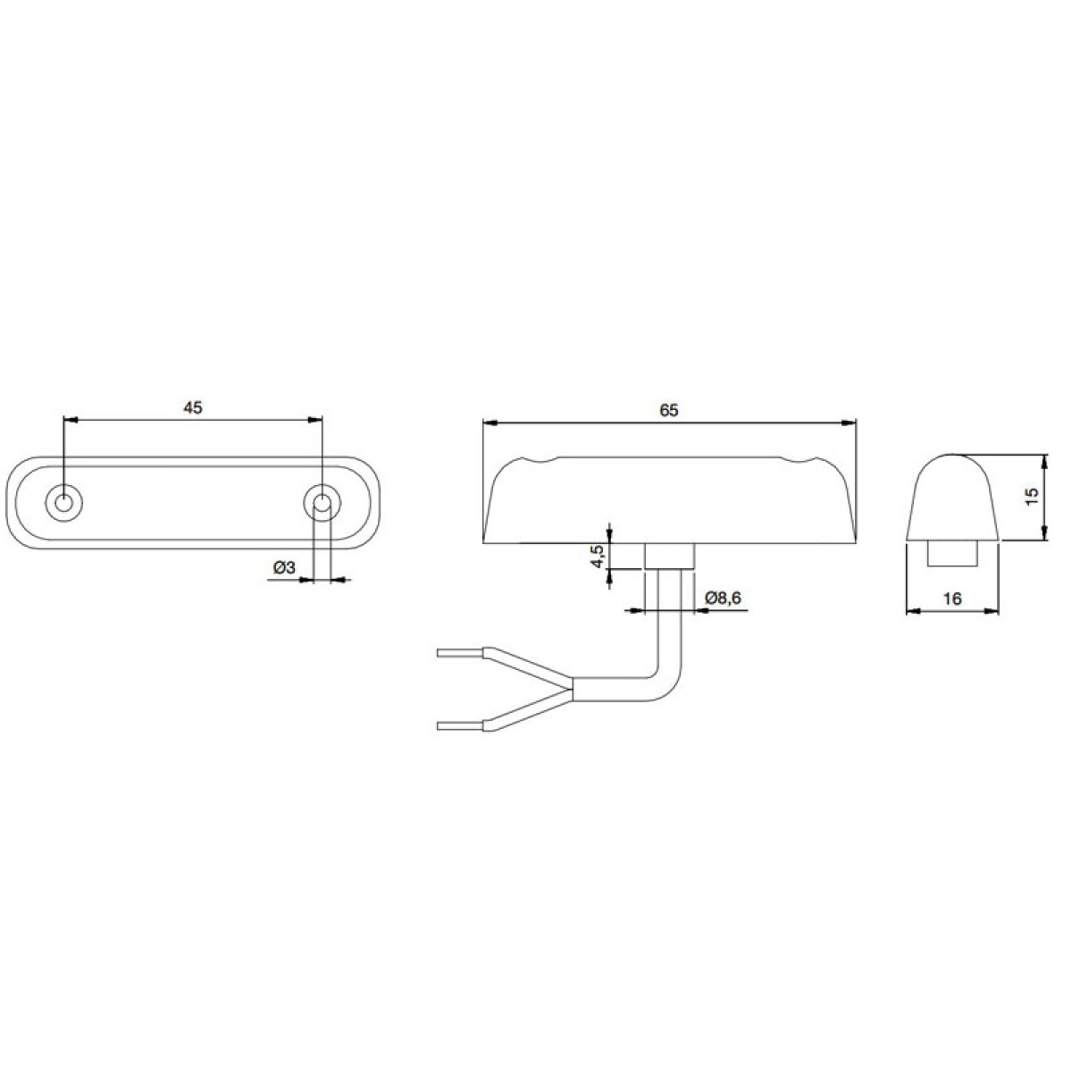 Takavalo Jokon LED 12V, Läpinäkyvä/Punainen ryhmässä Matkailuvaunu & Matkailuauto / Elektroniikka / Liikenne- & Ulkovalaistus / Ulkovalaistus @ Campmarket (70497)
