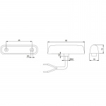 Takavalo Jokon LED 12V, Läpinäkyvä/Punainen