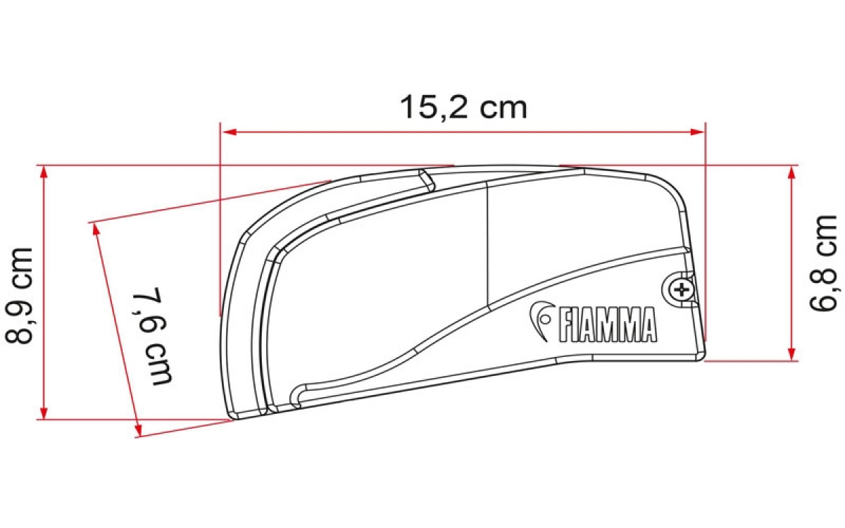 Fiamma F40 Van Musta Kotelo Kattoasennukseen ryhmässä Matkailuvaunu & Matkailuauto / Pakettiautot & Retkeilyautot / Markiisit / Markiisit @ Campmarket (71180)