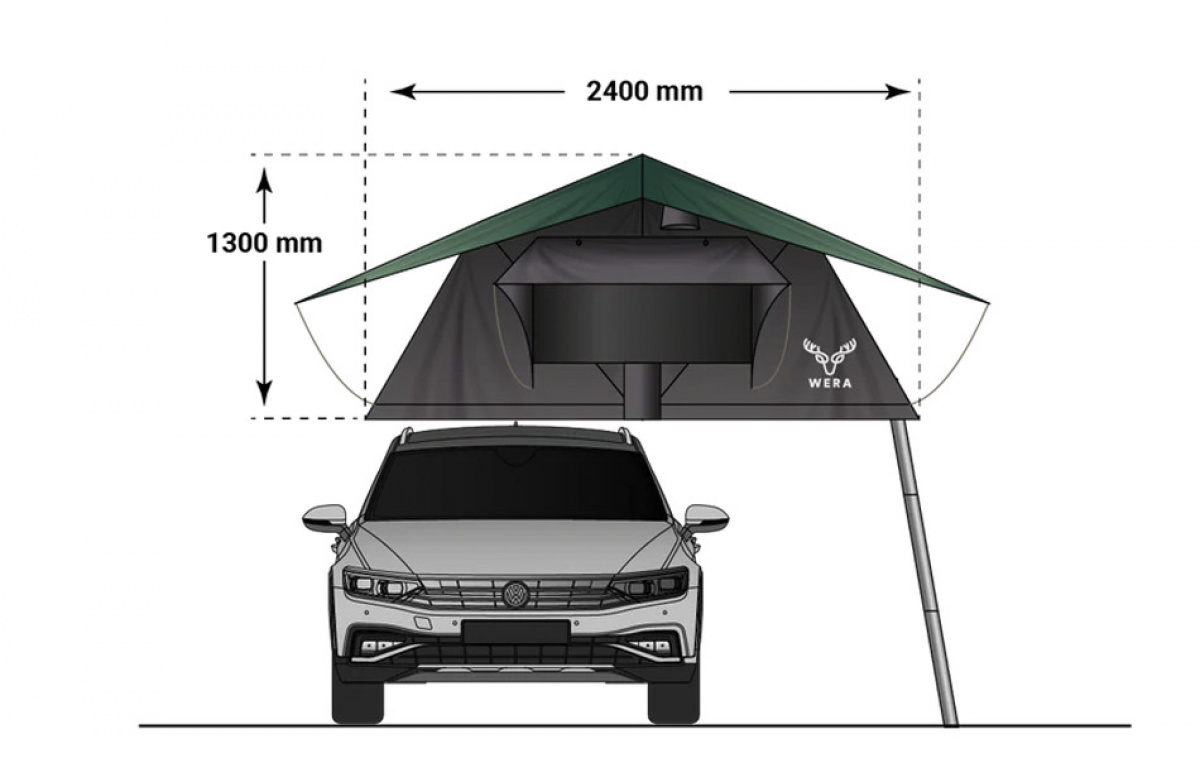 Wera Adventure Kattoteltta Regular ryhmässä Outdoor / Kattotelttat @ Campmarket (71279)