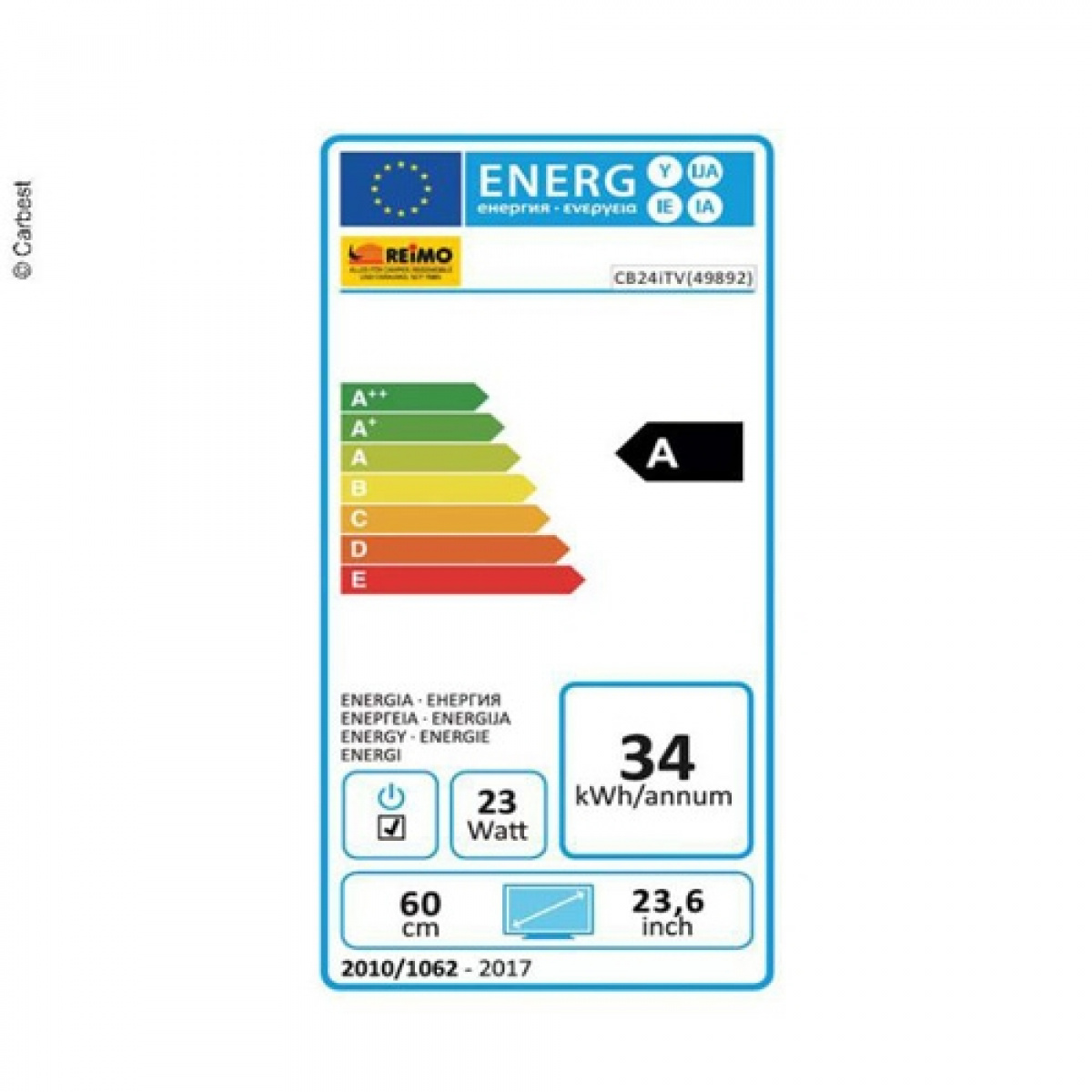 Carbest Äly-TV LED 23,6 ryhmässä Matkailuvaunu & Matkailuauto / Elektroniikka / TV, Kuva & Ääni / TV, Kuva & Ääni @ Campmarket (71435)