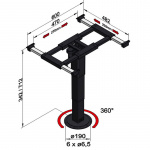 Pöydänjalusta Säädettävä
