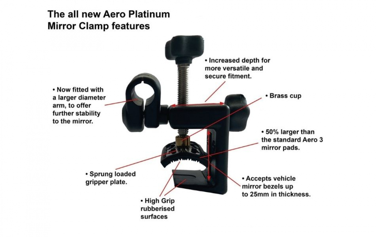 Milenco Taustapeili Grand Aero Platinum ryhmässä Matkailuvaunu & Matkailuauto / Koriosat / Taustapeilit @ Campmarket (73518)