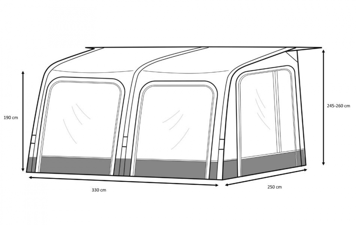 Westfield Ilmateltta Mars Van 330x250 cm ryhmässä Etuteltat & Markiisit / Matkailuauton Teltat / Ilmateltat matkailuautoihin / Muut Ilmateltat @ Campmarket (73666)