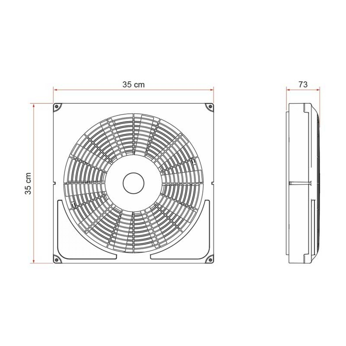 12V Tuuletin Termostaatilla Polar Control ryhmässä Matkailuvaunu & Matkailuauto / Koriosat / Kattoluukut / Lisävarusteet Kattoluukkuihin @ Campmarket (73779)