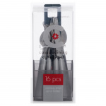 Ruokailuvälinesetti, 16 osaa Harmaa