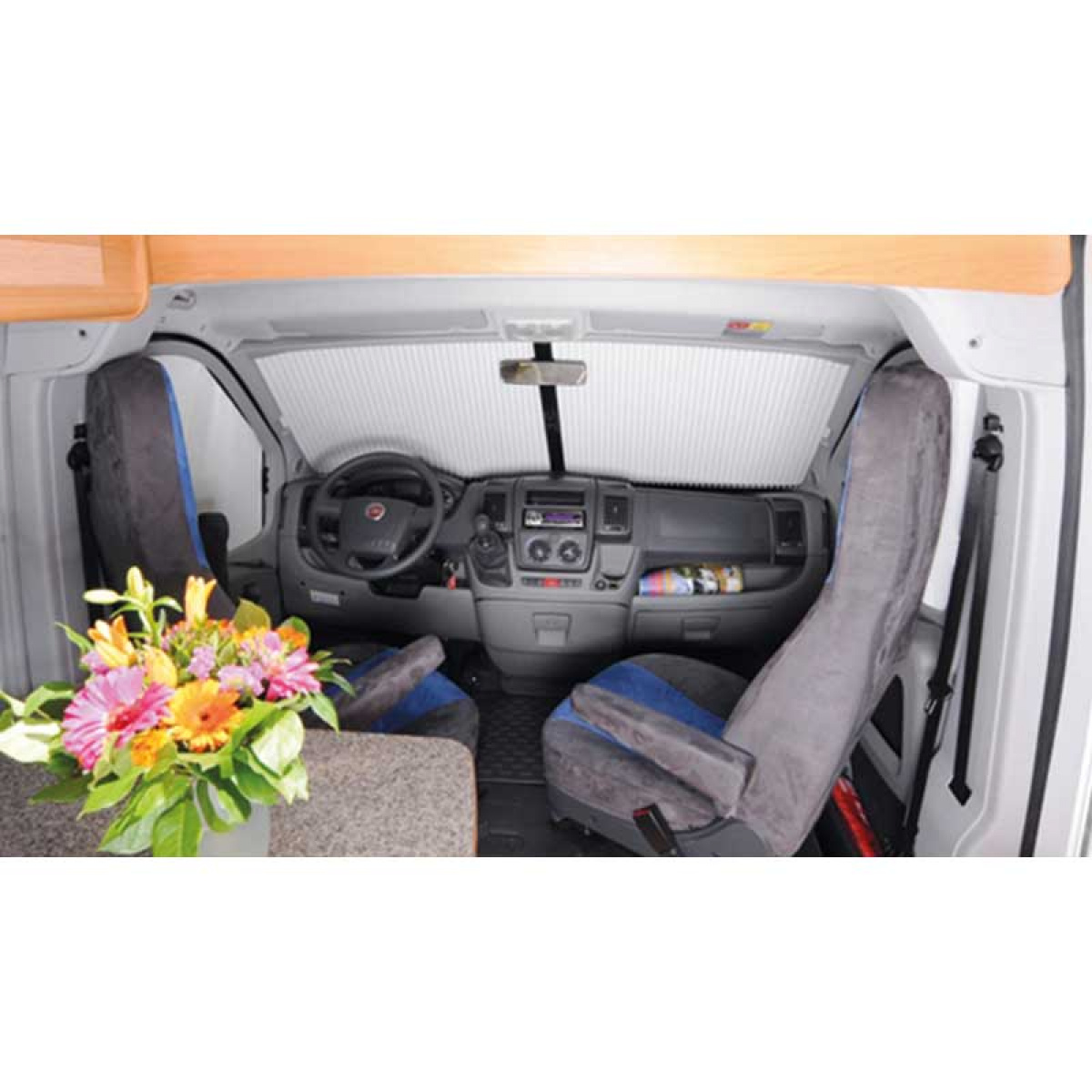 Remi-Front Ducato IV Fiat Ducato x290 Driver assistentilla 2014-2021 ryhmässä Matkailuvaunu & Matkailuauto / Tekstiilimatot & Päälliset / Pimennysverhot @ Campmarket (74945)