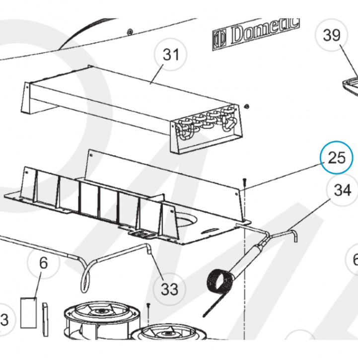 Dometic Ilman Ohjauslevy Kattoikkunaan ryhmässä Matkailuvaunu & Matkailuauto / Koriosat / Kattoluukut / Varaosat @ Campmarket (75293)