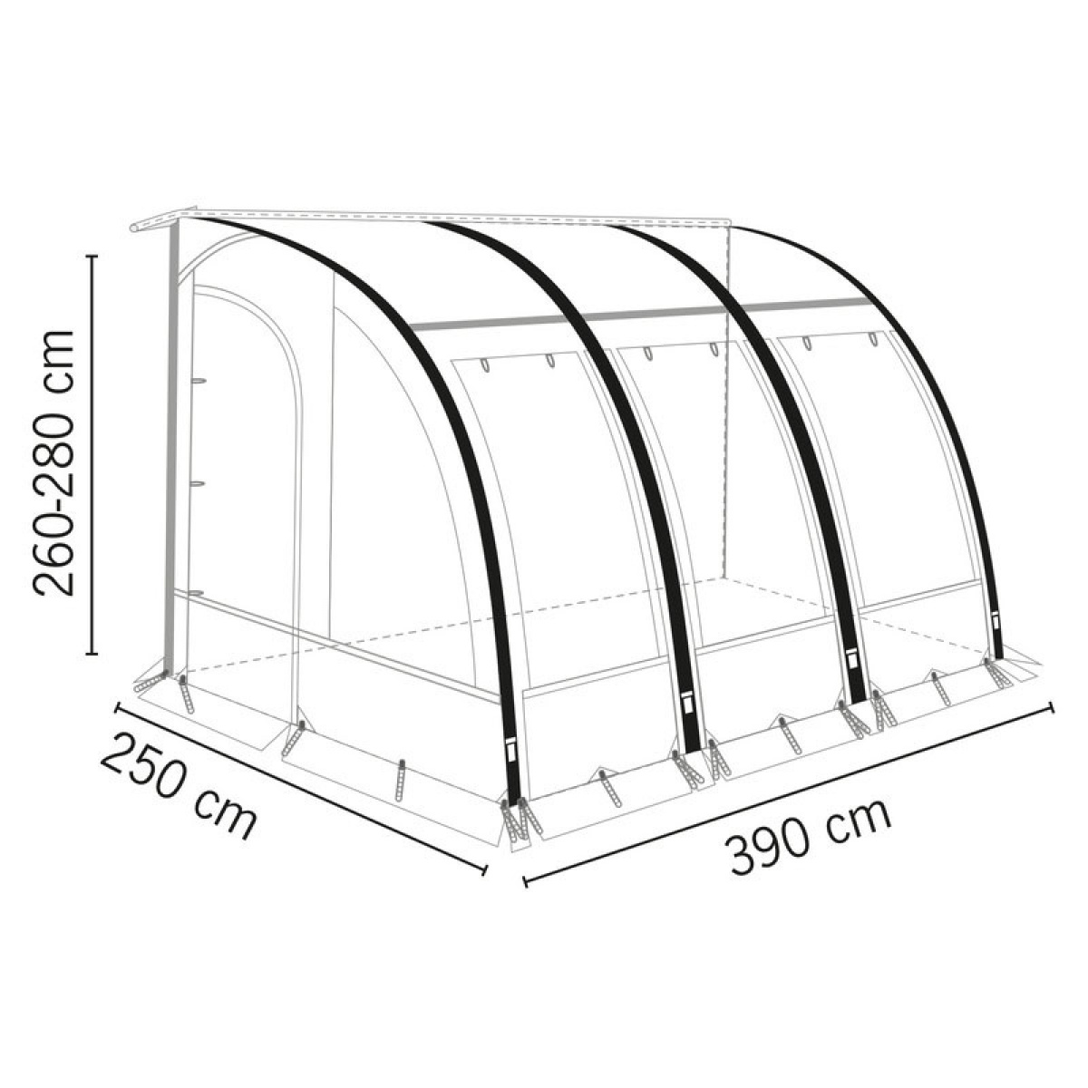 ReimoTent Casa Air II ryhmässä Etuteltat & Markiisit / Matkailuauton Teltat / Ilmateltat matkailuautoihin / Reimo Ilmateltat @ Campmarket (75852)
