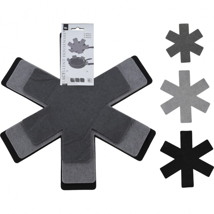 Kattilan Suojat 6 kpl ryhmässä Kotitalous & Keittiö / Keittiötarvikkeet / Kattilat & Pannut @ Campmarket (76407)