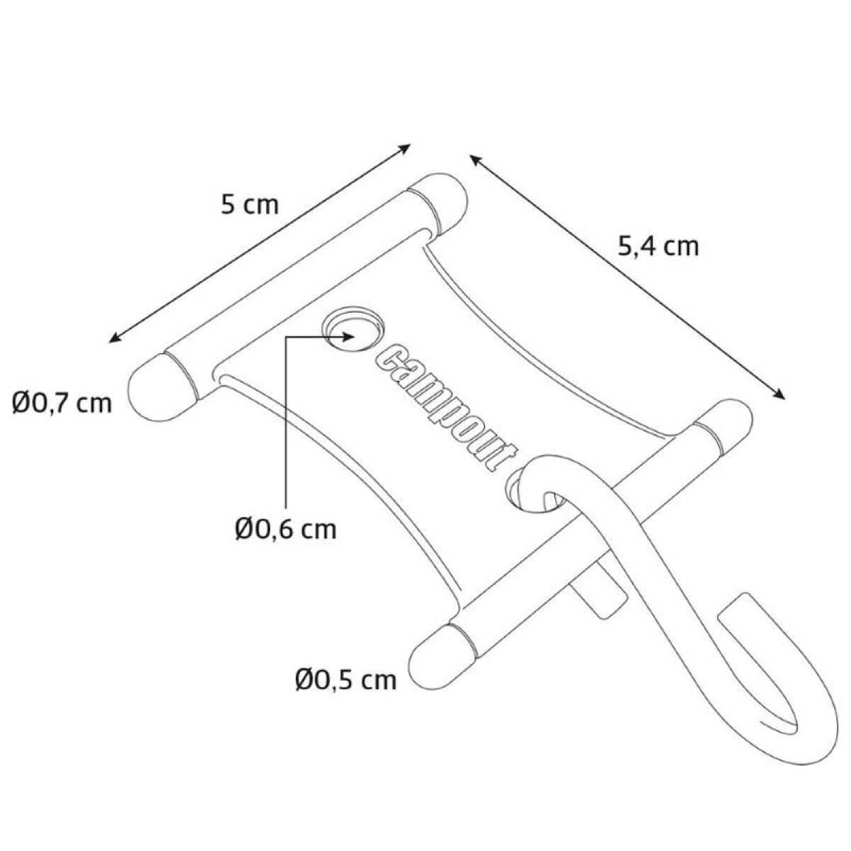 Campout Ripustin S-koukulla Telttauraaan 5 - 8 mm 6 kpl ryhmässä Etuteltat & Markiisit / Tarvikkeet - Varaosat @ Campmarket (76677)