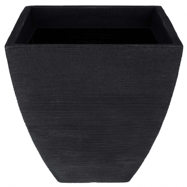 Ruukku uurrettu suorakaiteen muotoinen korkeus 41cm Mitat 39x39cm antrasiitti ryhmässä Koti & Sisustus / Koriste & Hyvinvointi @ Campmarket (77264)