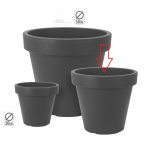 Ruuku keskimmäinen 40 cm antrasiitti