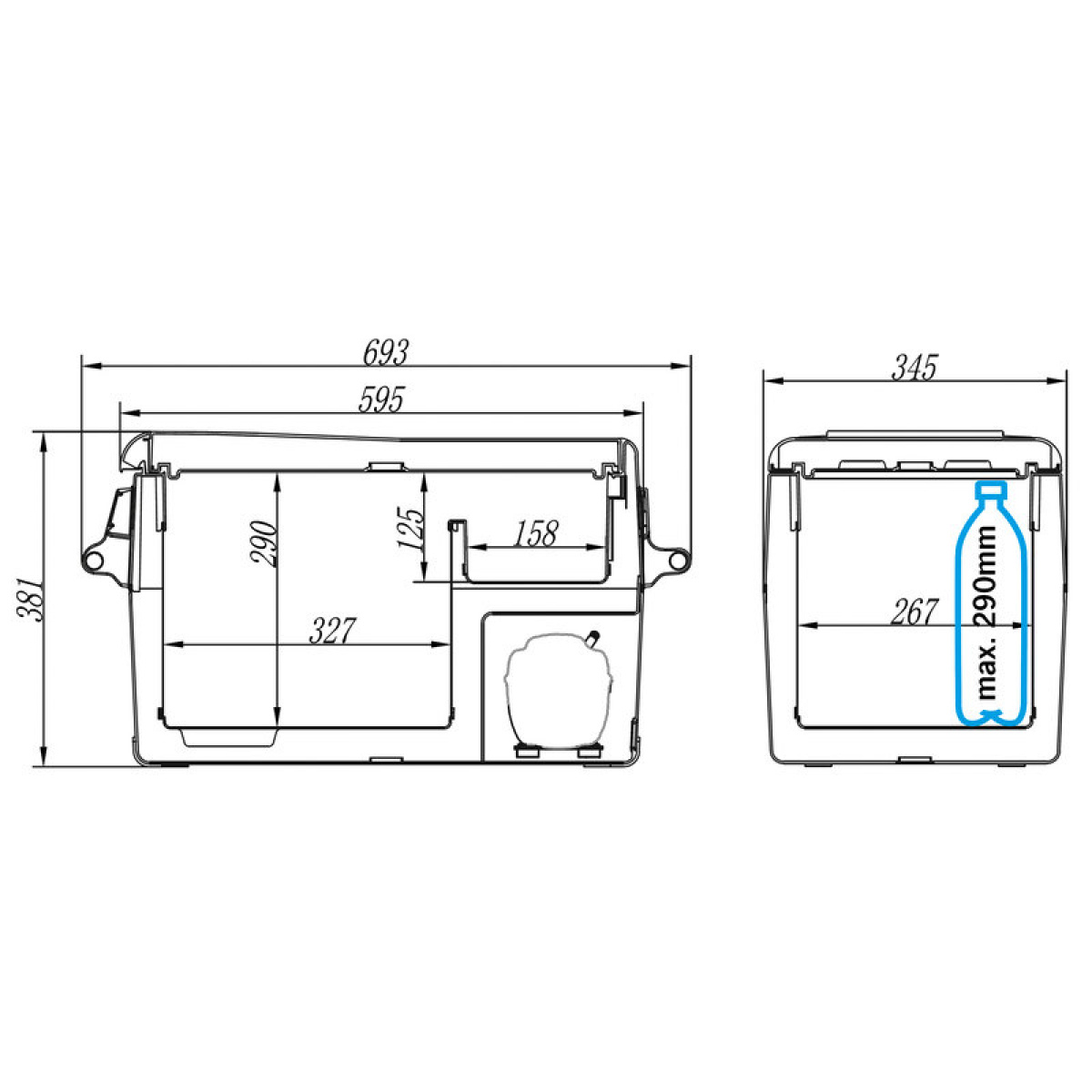 Carbest Coolbox Campcooler 30L ryhmässä Matkailuvaunu & Matkailuauto / Lämmitys & Ilmastointi / Jääkaapit & Kylmälaukut / Kylmälaukut @ Campmarket (77761)