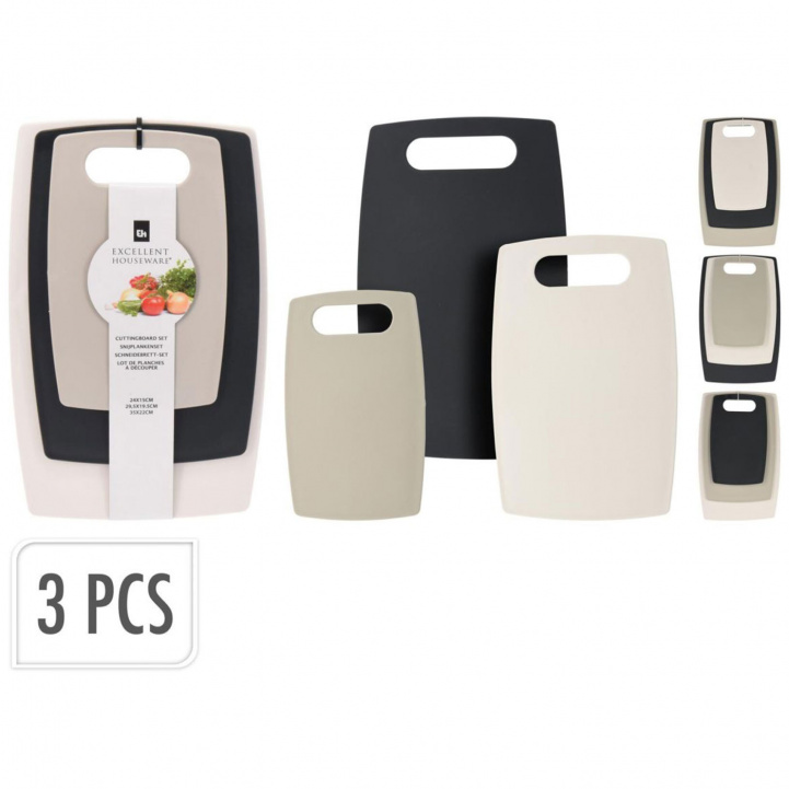 Leikkuulautasetti 3 kpl ryhmässä Kotitalous & Keittiö / Keittiötarvikkeet / Leikkuulaudat @ Campmarket (78119)