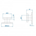 ProPlus Pyöreä Kiinnitysnuppi