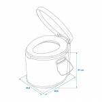 ProPlus Camping WC Harmaa