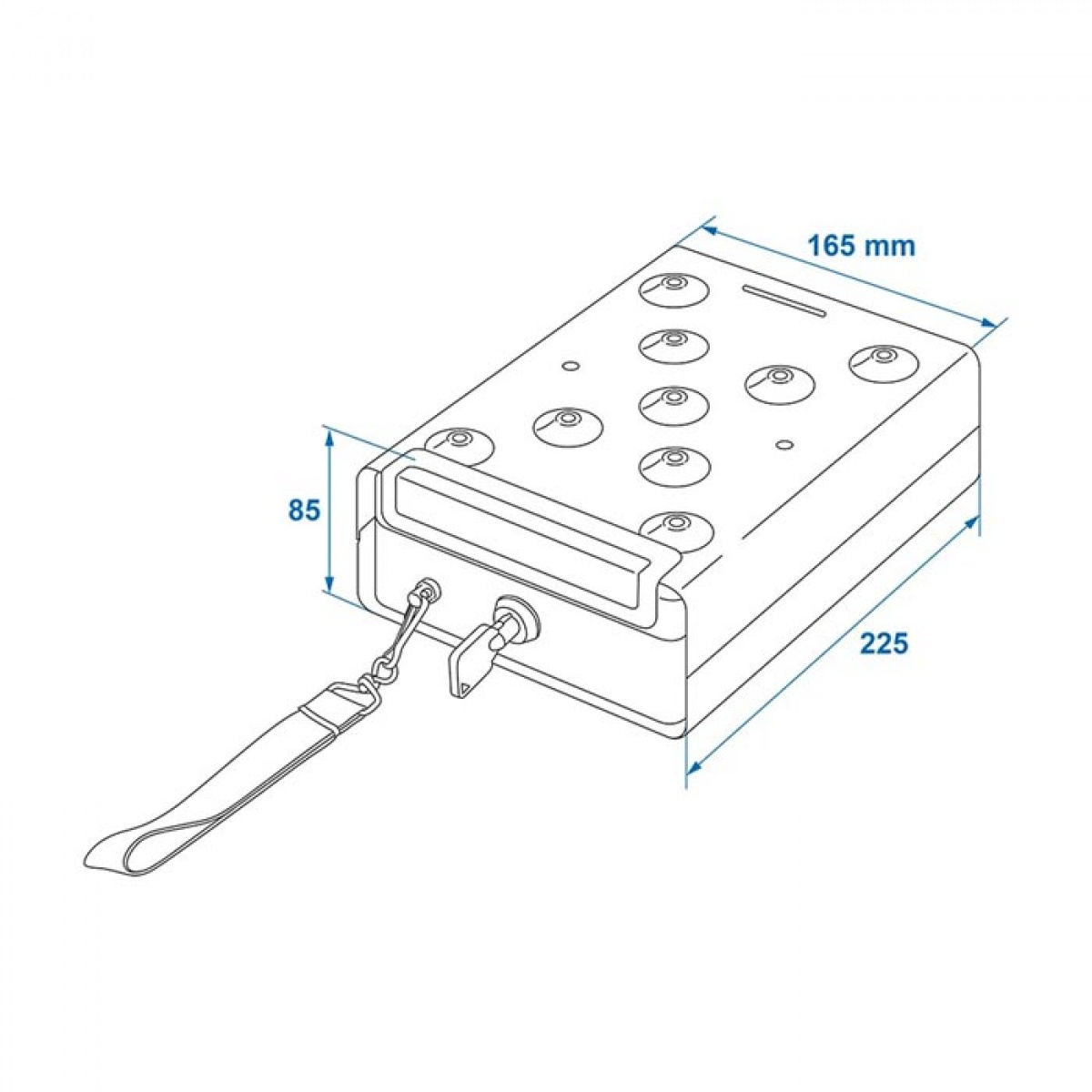 ProPlus Kassakaappi Pidikkeellä 225x165x85 mm ryhmässä Muut Tuotteet / Turvallisuus / Kassakaappit @ Campmarket (78416)