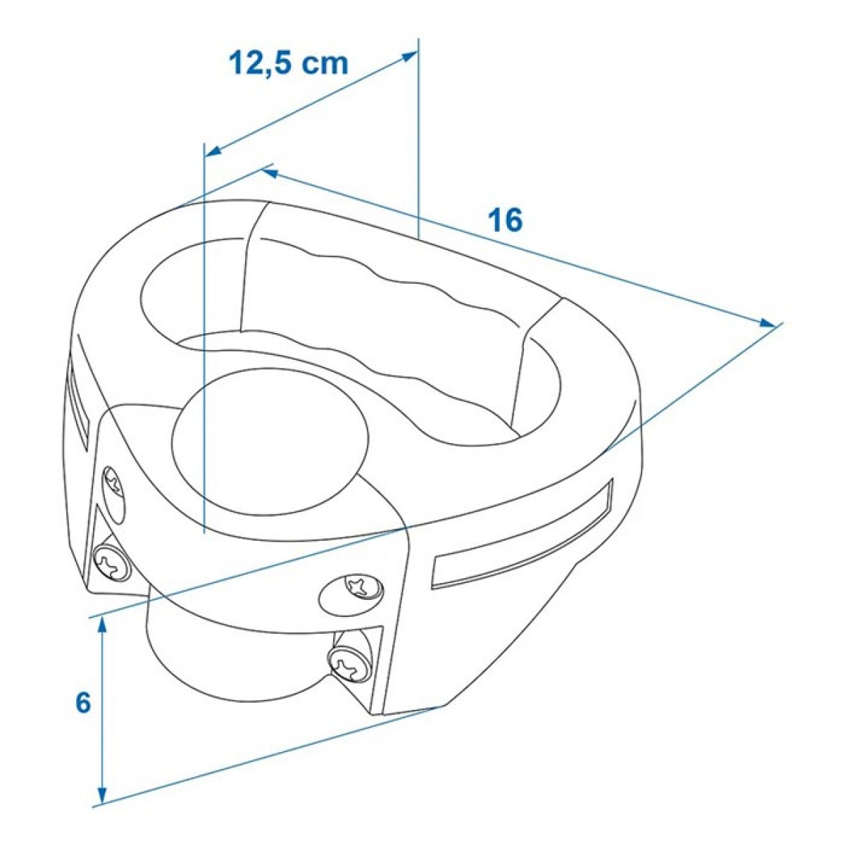 ProPlus Vetokahva Tukipyörälle 48 mm ryhmässä Matkailuvaunu & Matkailuauto / Koriosat / Nokkapyörät @ Campmarket (78447)