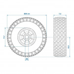 ProPlus Varapyörä Muovivanne PU-renkaalla 260x85 mm