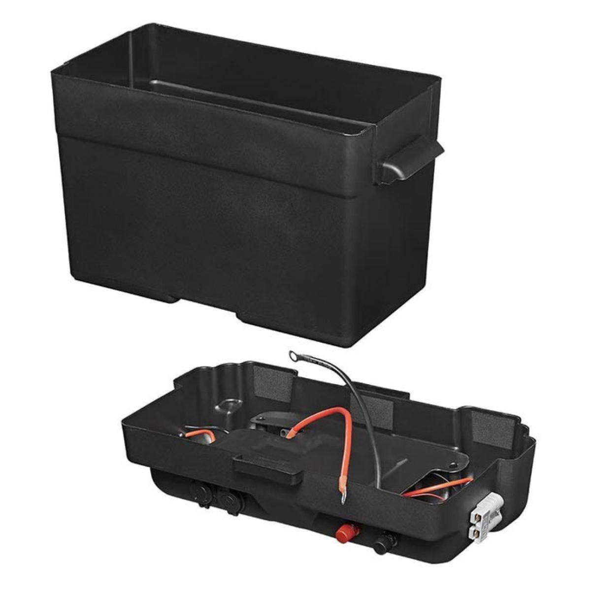 ProPlus Akkukotelo 35x18x23cm 2xUSB-liitäntä 1x 12V pistoke - Volttimittari ryhmässä Matkailuvaunu & Matkailuauto / Elektroniikka / Akut & Muuntimet @ Campmarket (78467)