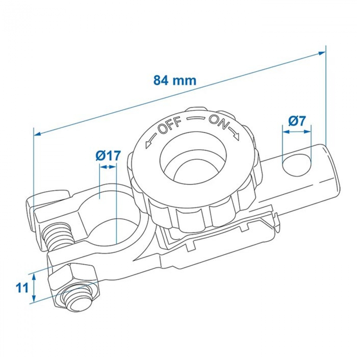 ProPlus Akun Liitin (-) 17,5 mm Katkaisijakytkin ryhmässä Matkailuvaunu & Matkailuauto / Elektroniikka / Akut & Muuntimet / Akut @ Campmarket (78468)