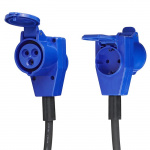 ProPlus Liitäntäkaapeli 150cm 230V CEE-kulmapistoke + 230V pistorasia