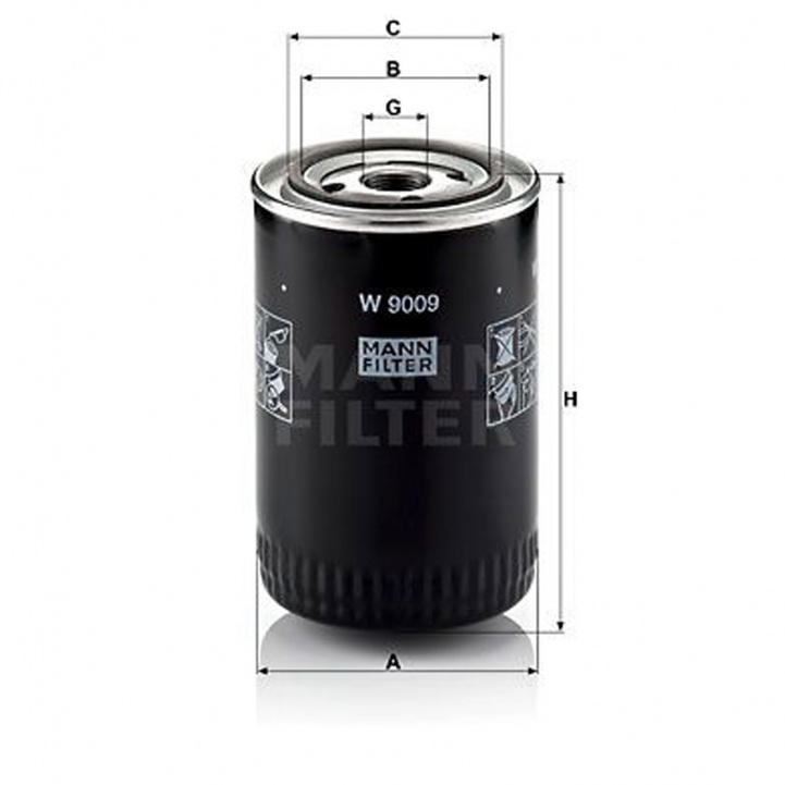 Öljynsuodatin W9009 Fiat Ducato ryhmässä Matkailuvaunu & Matkailuauto / Koriosat / Öljyt & tarvikkeet @ Campmarket (78626)