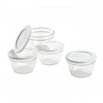 Pyöreä Purkki 17 cl 4kpl Kirkas/Valkoinen