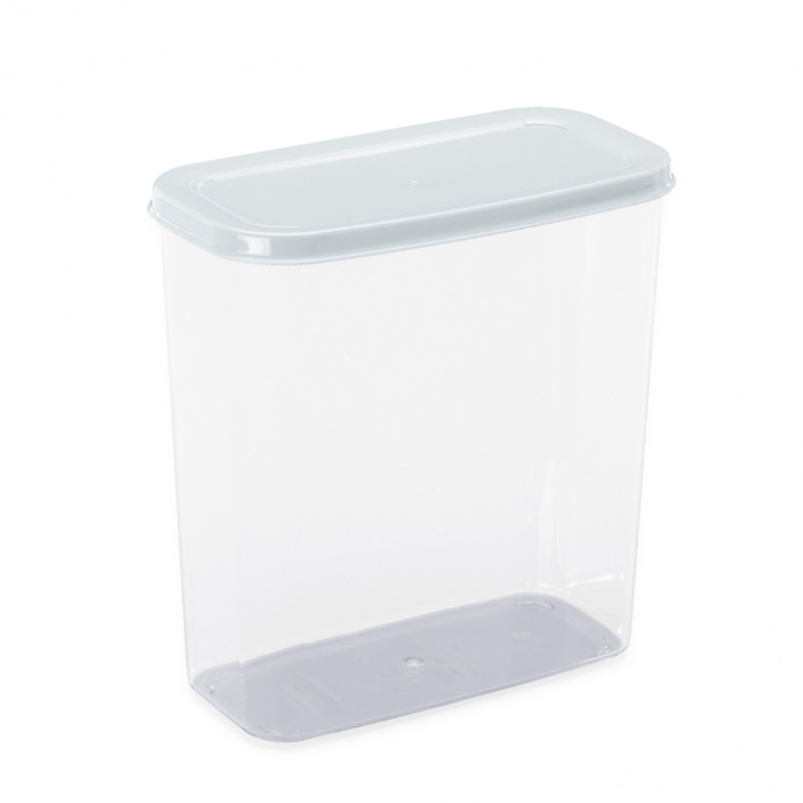 Säilytyspurkki 2,5L Kirkas/Valkoinen ryhmässä Kotitalous & Keittiö / Keittiötarvikkeet / Ruokasäilytys @ Campmarket (79073)