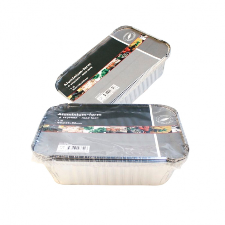 Foliovuoka Kannella 4-kpl ryhmässä Kotitalous & Keittiö / Keittiötarvikkeet / Ruokasäilytys @ Campmarket (79299)