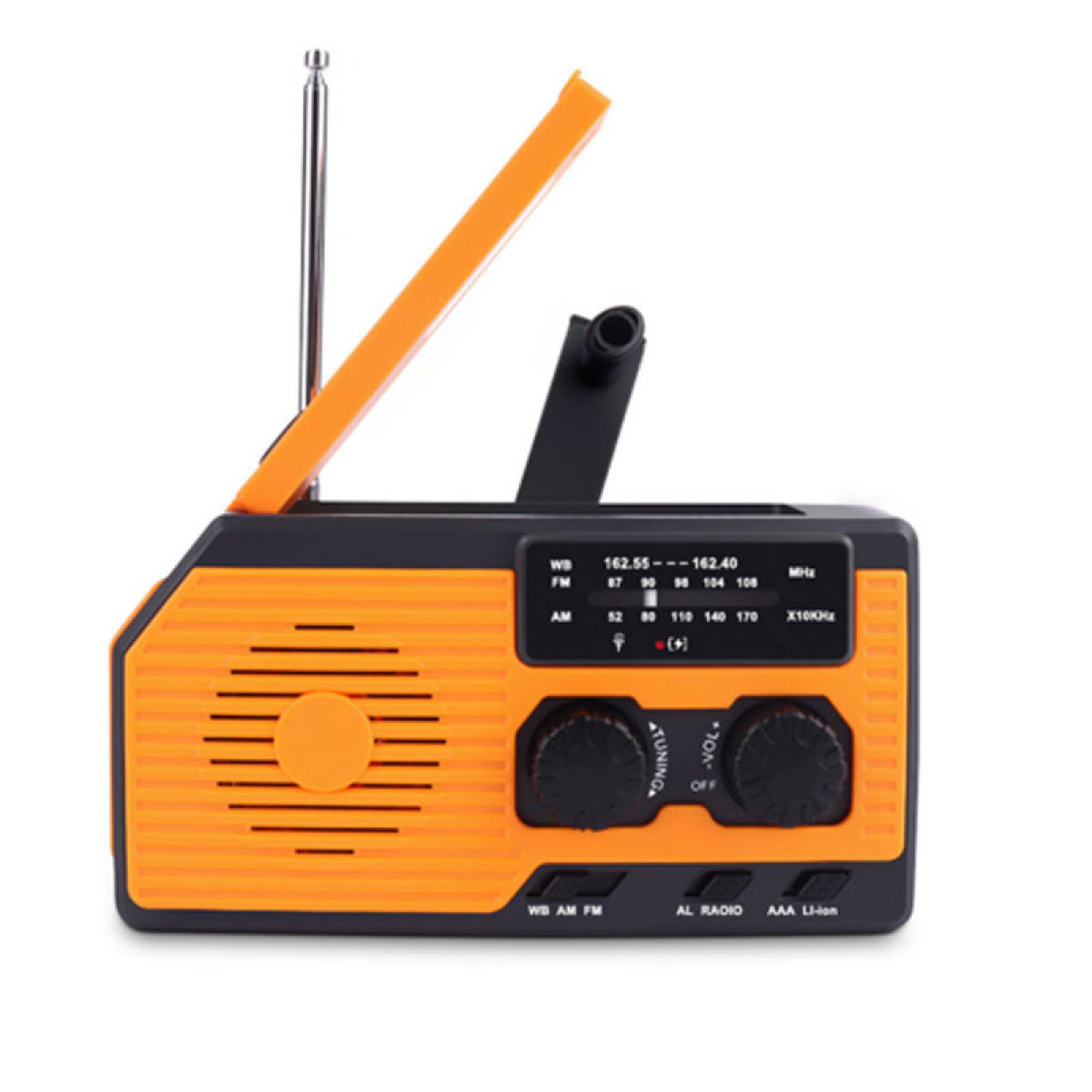 Hätäradio Kammella AM-FM Aurinkokennolla Sis. USB ryhmässä Muut Tuotteet / Turvallisuus / Muu Turvallisuus @ Campmarket (79597)
