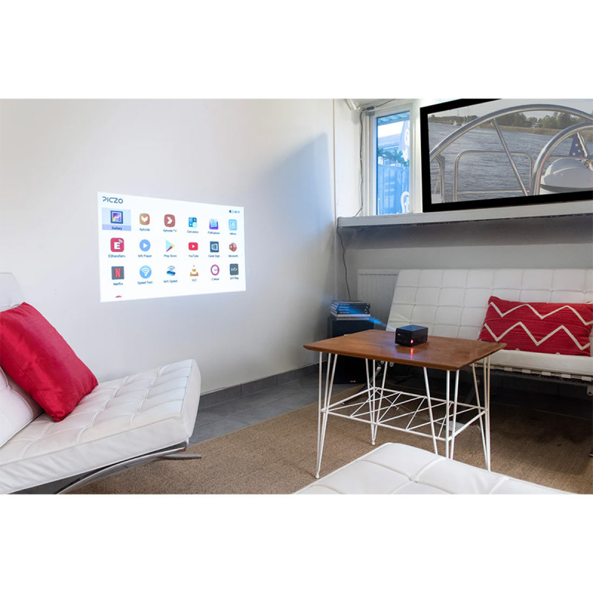 Piczo Projektori Iris Plus Touch ryhmässä Matkailuvaunu & Matkailuauto / Elektroniikka / TV, Kuva & Ääni / Projektorit @ Campmarket (79692)