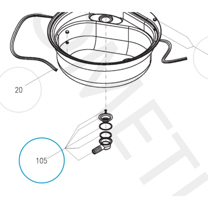 Dometic Viemärikoristeet Pesualtaaseen CE2000 ryhmässä Vesi & Sanitaatio / Vesi / Pesu - & Suihkualtaat / Viemärit @ Campmarket (79753)