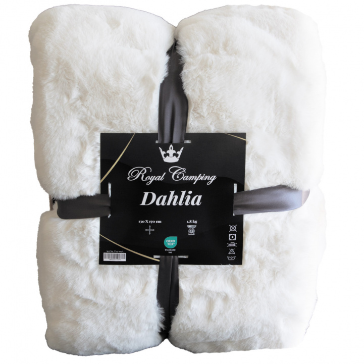 Royal Camping Peite Dahlia Valkoinen 130x170 cm ryhmässä Koti & Sisustus / Tekstiilit / Peitot & Filtit @ Campmarket (80250)