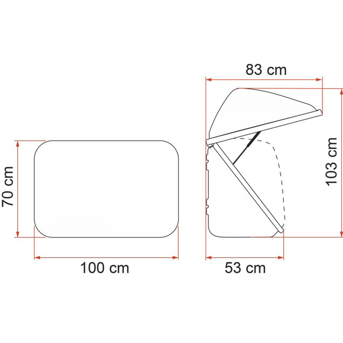Fiamma Ultra-Box 320 ryhmässä Matkailuvaunu & Matkailuauto / Koriosat / Polkupyörätelineet / Lisätarvikkeet @ Campmarket (80279)