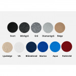 Pyöreät huopamaton 11 x 11 cm. 11 väriä pakattuna valmiiseen pussiin