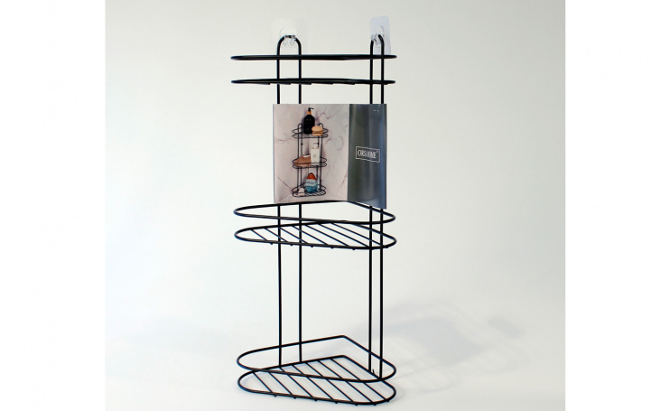 Kulmahylly 3 hyllyä Matta musta ryhmässä Koti & Sisustus / Säilytys @ Campmarket (80706)