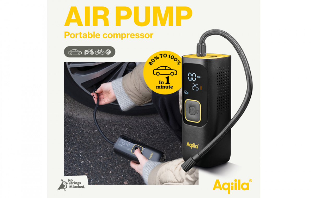 Aqiila Airbird 7 Kannettava Kompressori ryhmässä Muut Tuotteet / Autotarvikkeet @ Campmarket (80798)