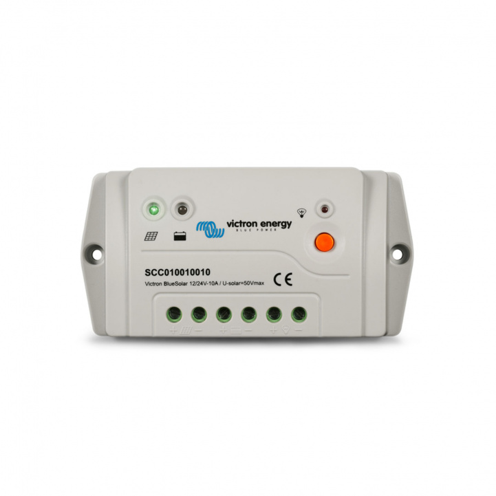 Victron Aurinkosäätimet BlueSolar PWM-Pro 12/24V-10A ryhmässä Matkailuvaunu & Matkailuauto / Elektroniikka / Aurinkopaneelit / Aurinkopaneelisäätimet / PWM @ Campmarket (81216)